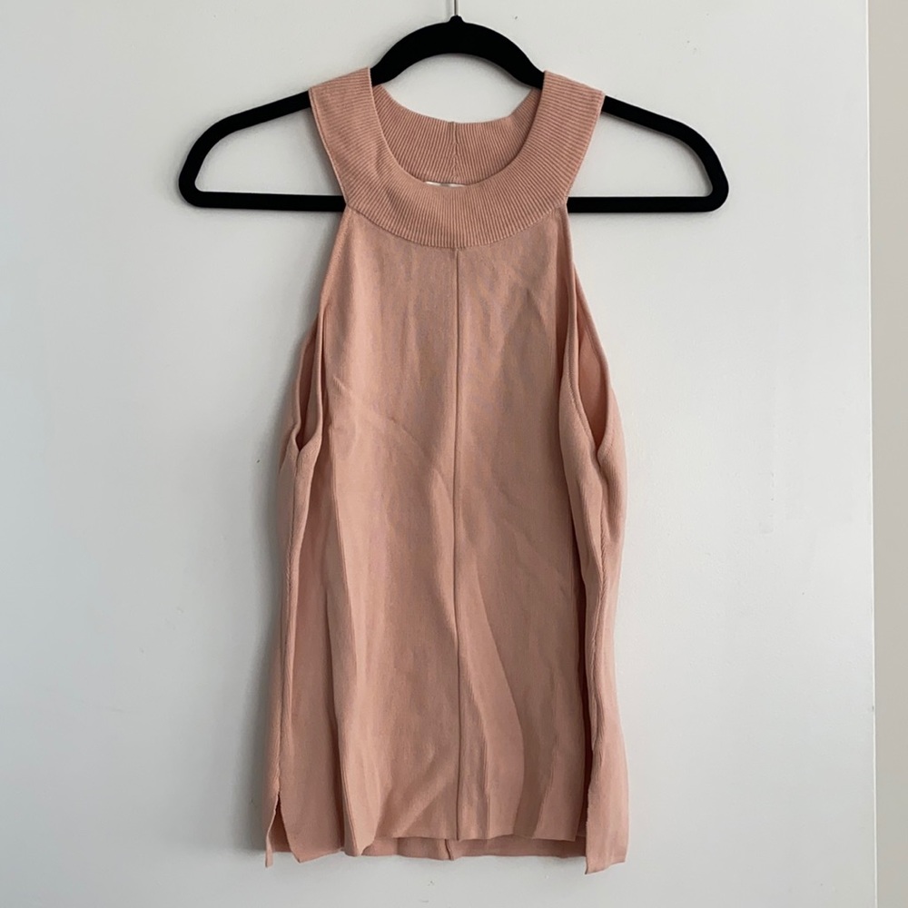J.O.A Los Angeles Light Pink Turtleneck Tank